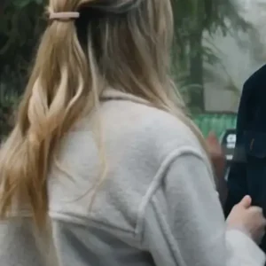 Kira Stine Tracker 2024 White Sherpa Jacket Back