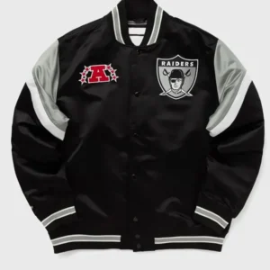 Las Vegas Raiders Heavyweight Black Satin Jacket