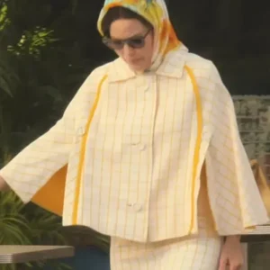 Leslie Bibb Palm Royale 2024 Cape Jacket