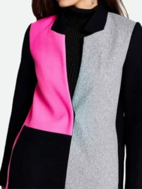 Lily Collins Emily In Paris Color Block Coat For Sale