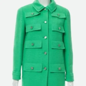 Lily Collins Emily In Paris Green Coat