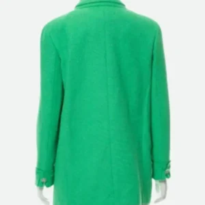 Lily Collins Emily In Paris Green Coat Back