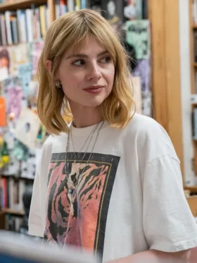 Lucy Boynton The Greatest Hits 2024 White Shirt