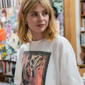 Lucy Boynton The Greatest Hits 2024 White Shirt