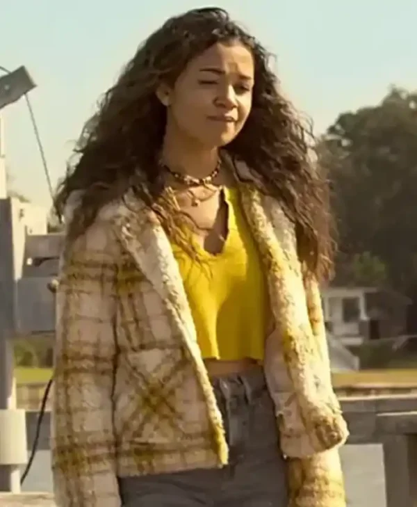 Madison Bailey Outer Banks Yellow Plaid Jacket