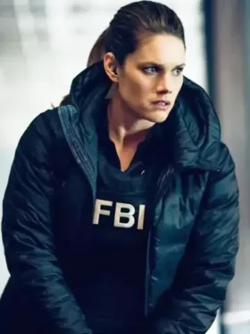 Maggie Bell FBI Black Puffer Hooded Jacket
