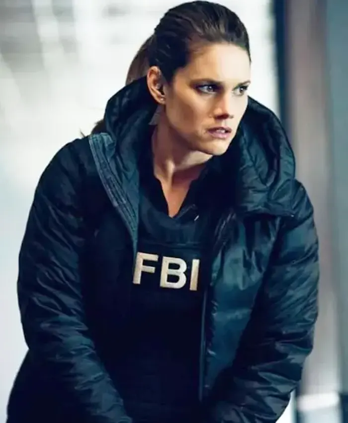 Maggie Bell FBI Black Puffer Hooded Jacket