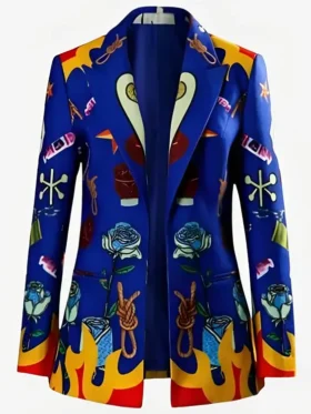 Margot Robbie Harley Quinn Blue Birds of Prey Blazer