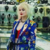 Margot Robbie Harley Quinn Blue Birds of Prey Blazer On Sale 