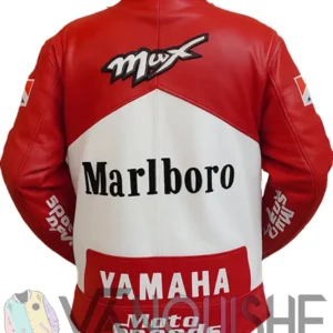 Marlboro Yamaha Red Leather Jacket back