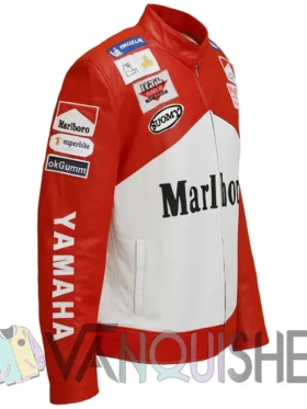 Marlboro Yamaha Red Leather Jacket right
