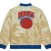 Mauro New York Knicks Team OG 2.0 Gold Satin Bomber Jacket Back
