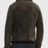 McGowan Brown G1 Bomber Leather Jacket Back