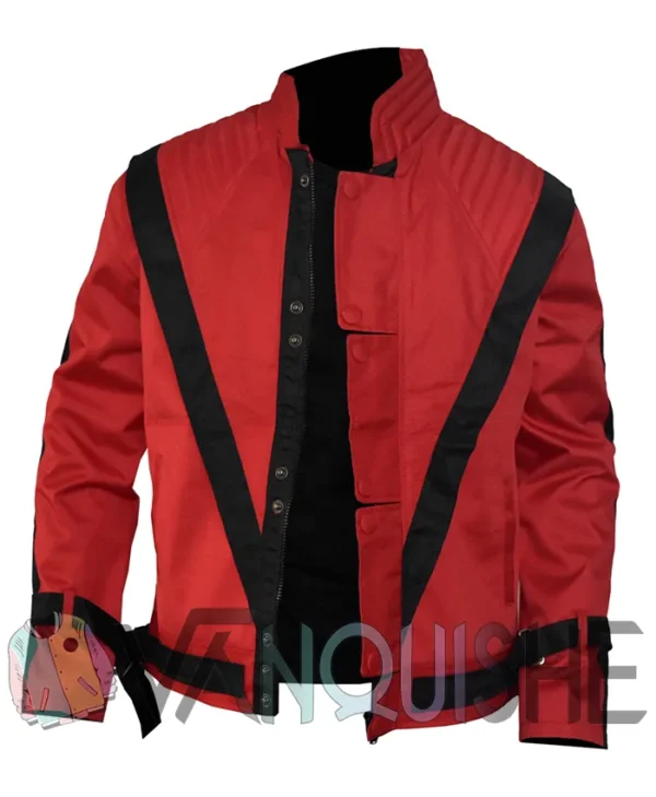 Michael Jackson Red Thriller Jacket front open