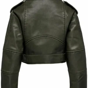 Molly Mae Green Leather Jacket Backside