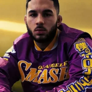 My Hero Academia Los Angeles Lakers Satin Bomber Jacket
