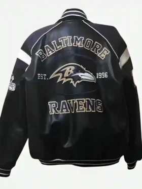 NFL Baltimore Ravens Leather Jacket Backside