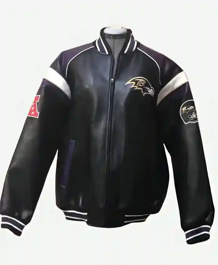 NFL Baltimore Ravens Leather Jacket For Sale