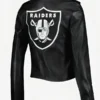 NFL Las Vegas Raiders Black Biker Jacket On Sale