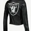 NFL Las Vegas Raiders Black Biker Jacket On Sale 