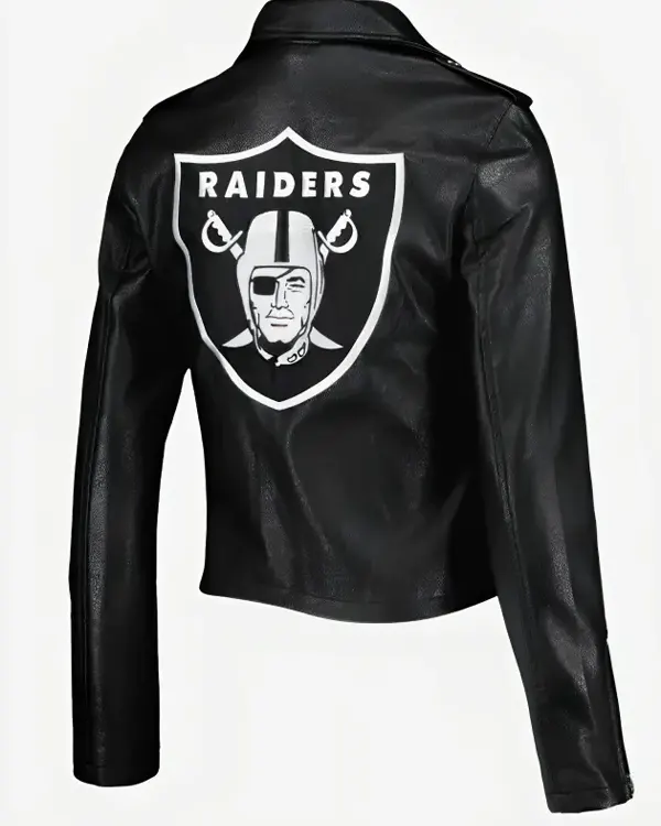 NFL Las Vegas Raiders Black Biker Jacket On Sale