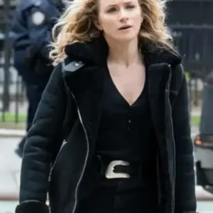 Nina Chase FBI S04 Black Shearling Leather Jacket