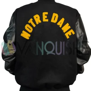 Notre Dame Irish Black Varsity Rudy Jacket back