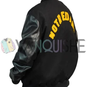 Notre Dame Irish Black Varsity Rudy Jacket left back