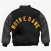Notre Dame Rudy Irish Black Varsity Jacket