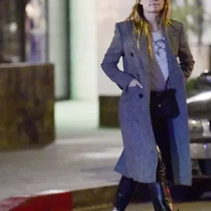 Olivia Wilde Grey Trench Coat