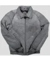 Order Elephant Print Grey V Bomber Jacket