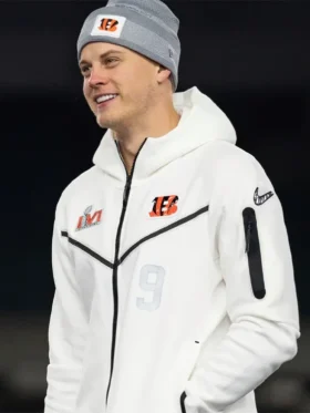 Order Joe Burrow Super Bowl LVI White Hooded Jacket