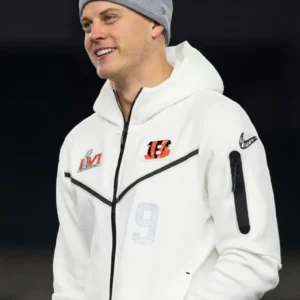 Order Joe Burrow Super Bowl LVI White Hooded Jacket
