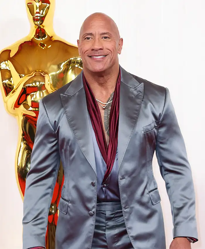 Oscar Award 2024 Dwayne Johnson Metallic Suit For Sale