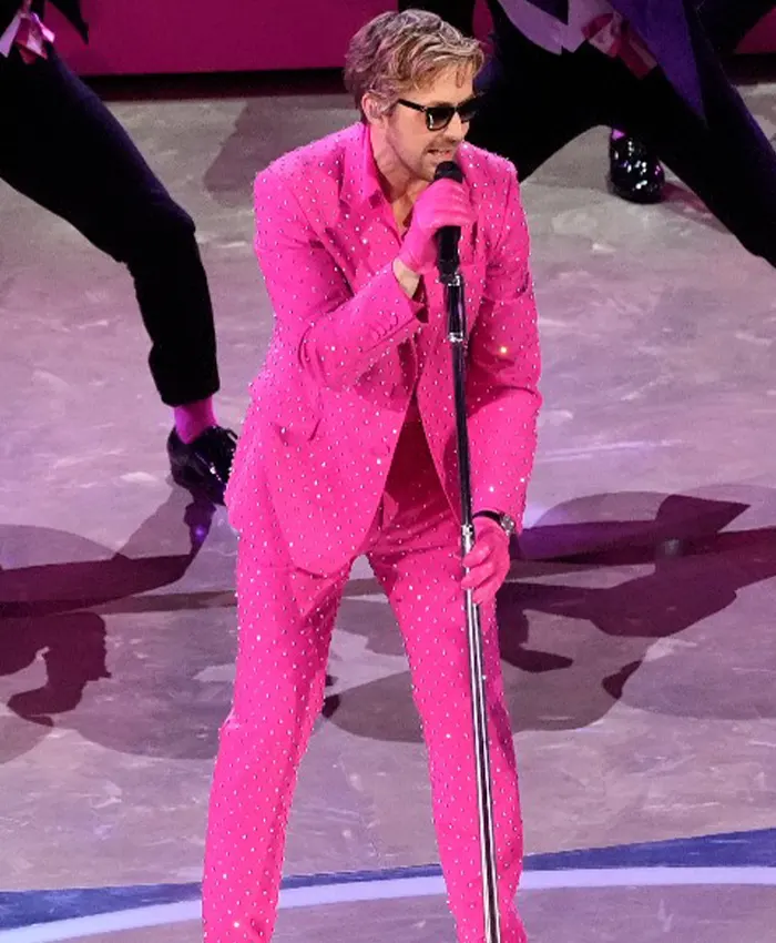 Oscar Awards 2024 Ryan Gosling Pink Suit For Sale