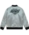 Pomeroy LA Kings Team OG 2.0 Silver Satin Zip Jacket Back