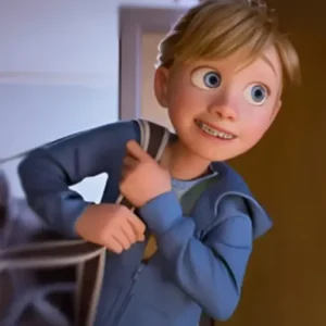 Riley Anderson Inside Out 2 Blue Zip Hoodie