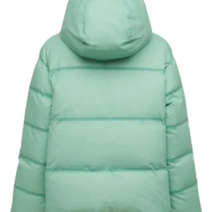 Sam Taylor-Johnson Back To Black 2024 Green Puffer Jacket back