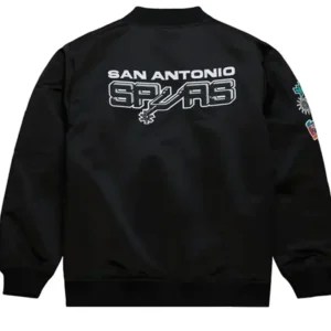 San Antonio Spurs Vintage Logo Lightweight Bomber Jacket Back
