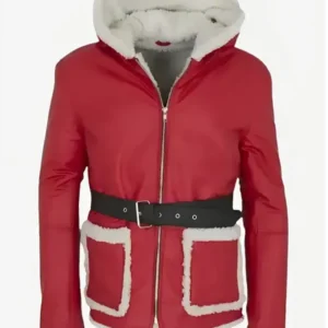 Santa Claus Red Leather Jacket On Sale