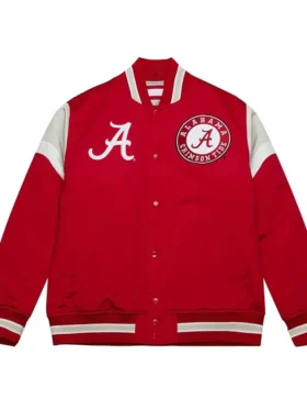 Scroggins University of Alabama Heavyweight Red Varsity Jacket