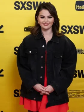 Selena Gomez SXSW Festival 2024 Black Denim Jacket