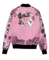 Shop Anacoreta Burn Book Pink Bomber Jacket