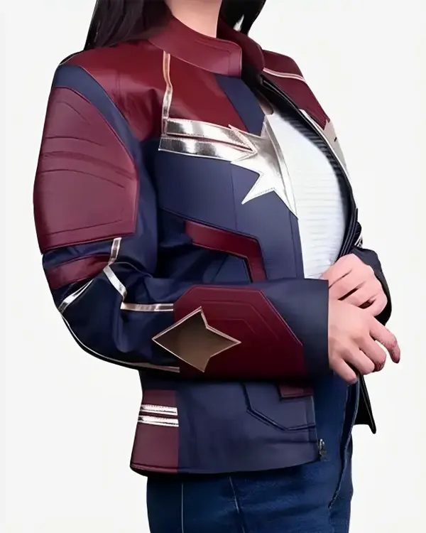 Shop Brie Larson Captain Marvel Leather Jacket