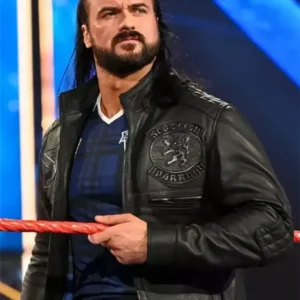 Shop Drew Mcintyre Leather Jacket