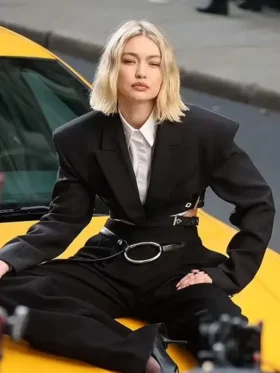 Shop Gigi Hadid Black Cropped Blazer