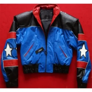 Shop Hailey Bieber Crop Vintage Leather Jacket