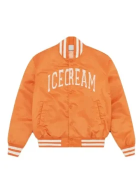 Shop ICECREAM College Satin Bomber Jacket