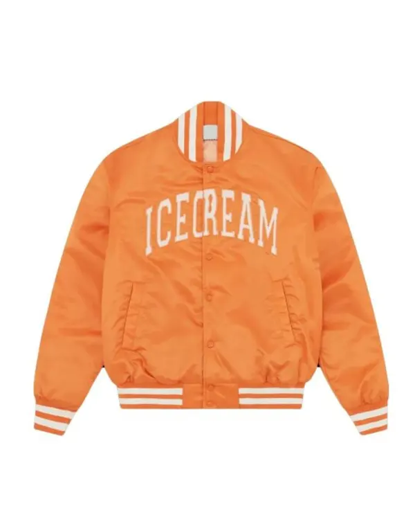 Shop ICECREAM College Satin Bomber Jacket