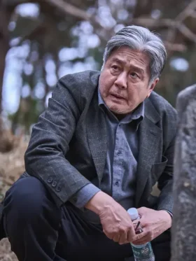 Shop Kim Sang Deok Exhuma 2024 Grey Tweed Blazer